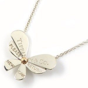 Tiffany Necklace Return to Tiffany Love Bugs Butterfly Silver Pink Gold